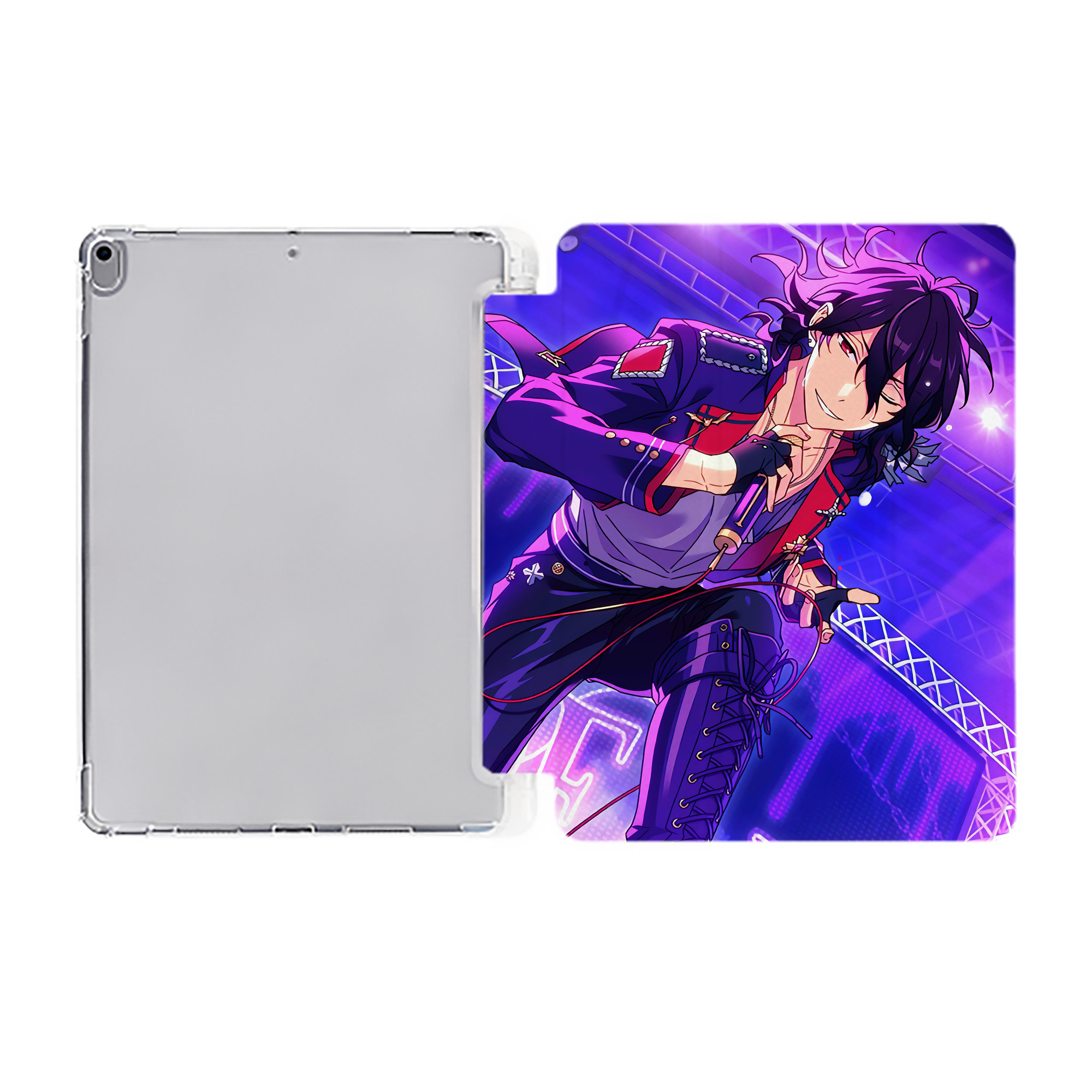 （画像用） あんさんぶるスターズ! Ensemble Stars IPad ケース ペン収納付き 三つ折りスタンド PUレザー×シリコン 対応機種9.5/10.5/10.9インチ